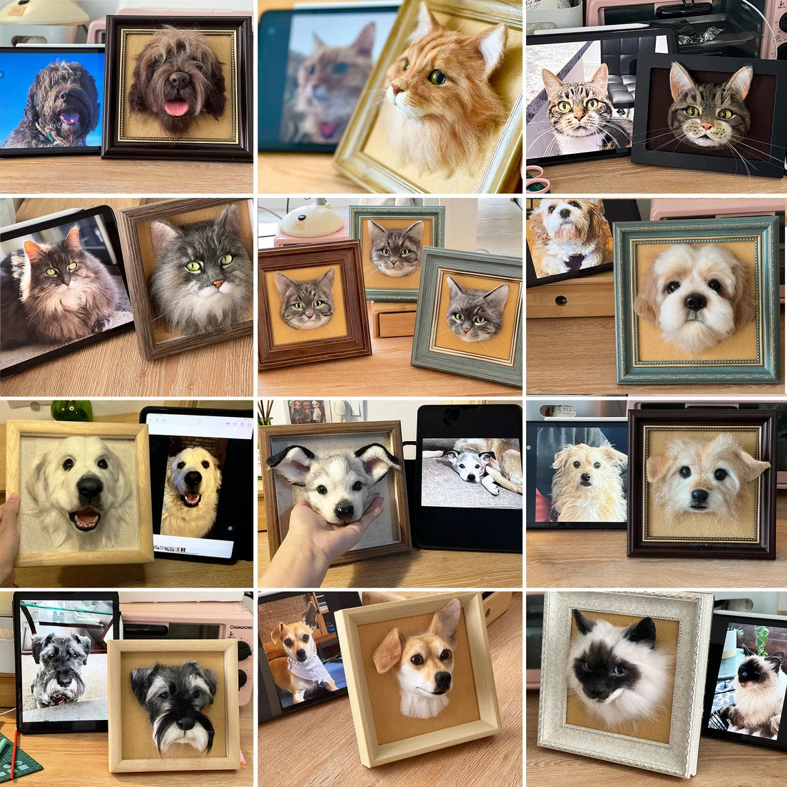 Custom Pet Wool Felt Picture Frame